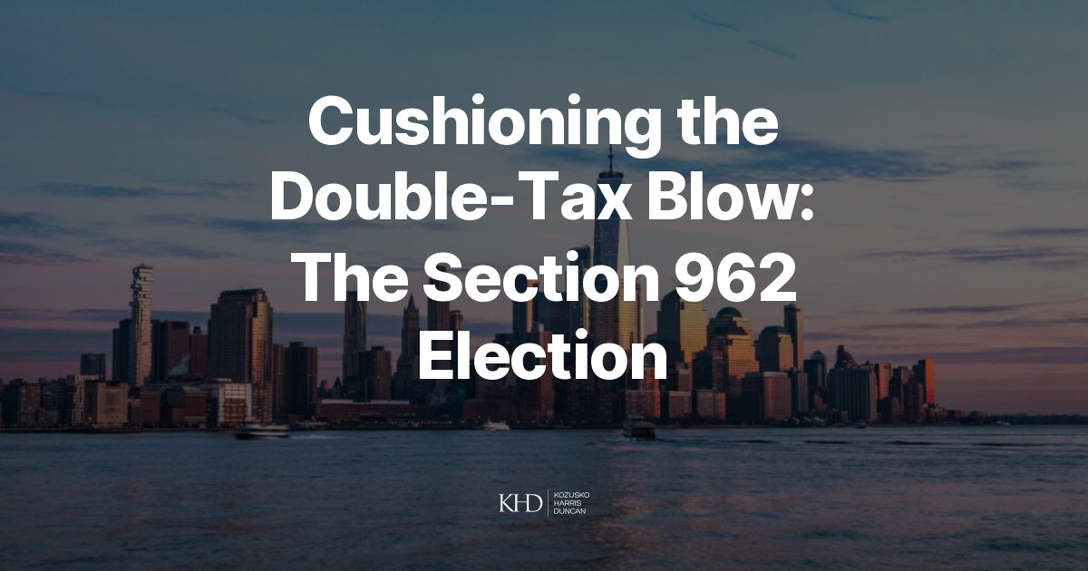 how to make a section 962 election